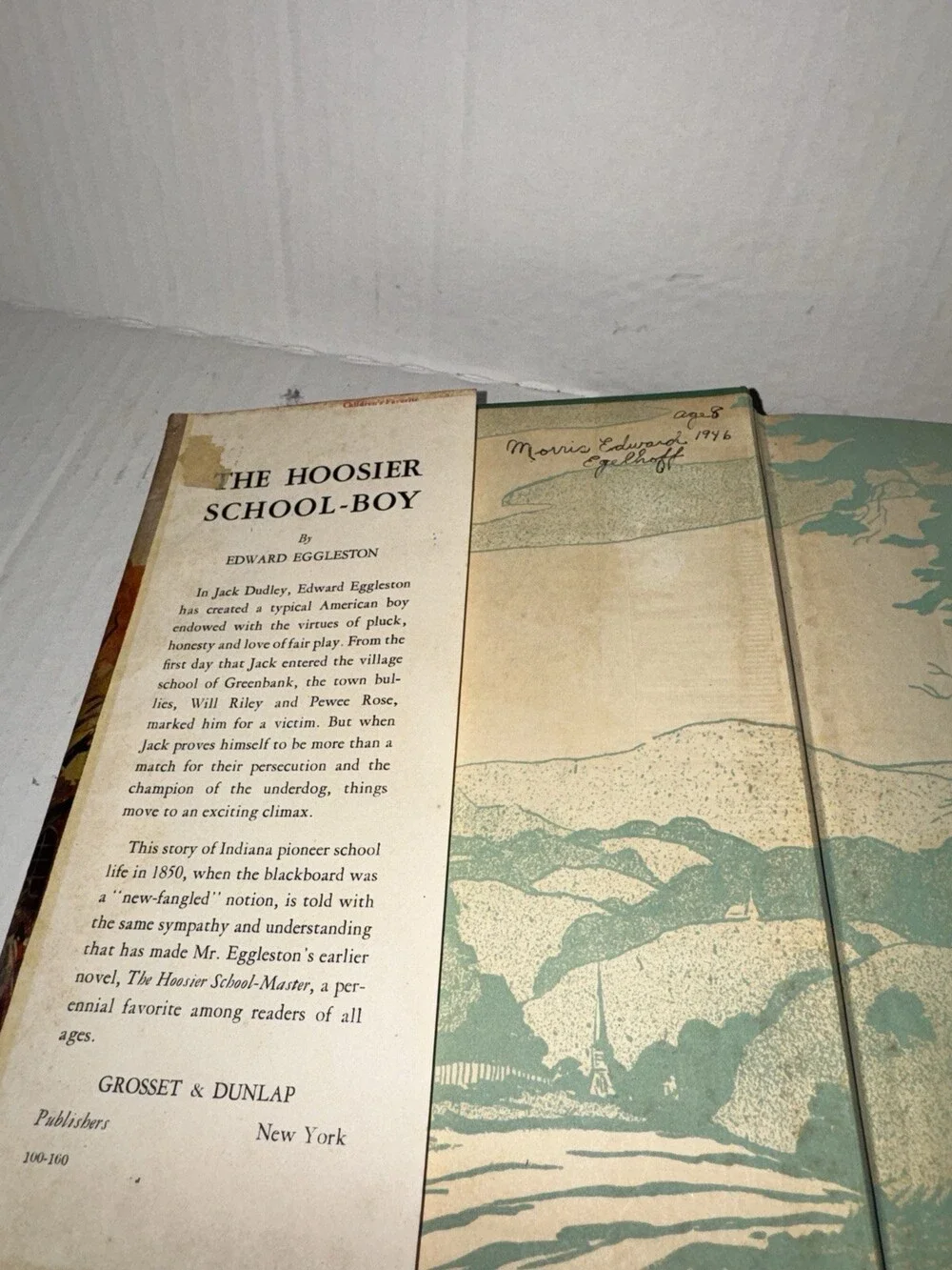 Vintage The Hoosier School-Boy Edward Eggleston Grosset Dunlap Hardcover DJ